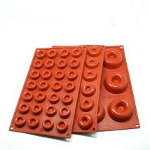 1pc Donuts Silikon form 6/18/28 Hohlraum Küchen zubehör Backwerk zeug Schokoladen gebäck Kuchen formen Kuchen Dekoration Backblech