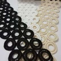 Bekleidung Nähen Stoff 1 Meter Whtie Farbe DIY Kreis Trim Milch seide Band Bestickte Spitze Stoff Handgemachte Accessoires Handwerk