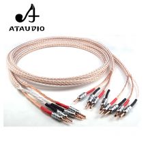 ATAUDIO 12TC Hifi Lautsprecher Kabel Mit 2 Banana Stecker zu 4 Banana Jack Hallo-end OCC Lautsprecher Draht