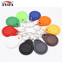 100szt EM4100 125khz ID Keyfob RFID Tag Tags llaveros llavero Porta Chave Card Sticker Key Fob Token Ring Proximity Chip TK4100
