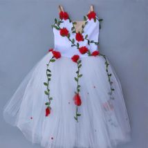 Erwachsene Weiße Blumen Ballett Kleid Für Mädchen Kind Ballerina Kleid Kinder Professionelle Frauen Ballett Tutu Tanz Kostüm