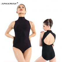 SPEERISE Damen-Performance-Trikots, offener Rücken, Ballett-Tanz-Trikot, Body für Erwachsene, Spandex, ärmellos, Ganzanzug, Bühnenkleidung