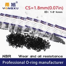 50 Teile/los Schwarz NBR Dichtung O-Ring CS1,8mm Dicke ID1,8/2/2,24/2,5/2,8/3,15/3,55/3,75/4*1,8mm ORing Gummi Dichtung Unterlegscheibe.-.