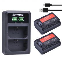 Batteria Batmax 2280mAh NP-FZ100 NPFZ100 NP FZ100 + caricatore doppio USB LED per Sony NP-FZ100, BC-QZ1, Sony a9, a7R III, a7 III, A6600