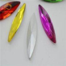 Navette Glas Kristall Pointback Farbe Strass Strass Steine Kleidung Handwerk Schmuckherstellung 10mmX35mm 10mmx48mm 30Stk