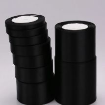 Neu (22 Meter/Rolle) 6mm-75mm schwarz Seide Fleck Band Hochzeits feier Weihnachts band Blumen Geschenke dekoriert DIY Näh stoff