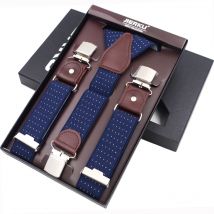 Neue Herren-Hosenträger, 3 Clips, Leder-Hosenträger, lässige Suspensorios, Hosenträger, 3,5 x 120 cm, Geschenk für Papa, hochwertige Tirantes