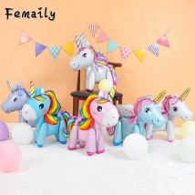 1pc 57cm Regenbogen Einhorn Luftballons Folie Figuren Einhorn Party Decor Geburtstag Dekoration Ballon Party Favors Baby Dusche Mädchen junge