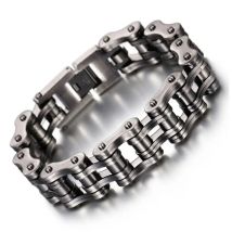 Hiphop Schwere Vintage Matte Pinsel Bike Link Armband Punk Männer Frauen Edelstahl Motorrad Biker Fahrrad Kette Armreif Schmuck