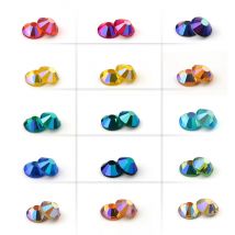 SS16 SS20 SS30 Glitter strass cristallo AB Non Hot Fix Flat back strass abbigliamento per Nail Art indumento in tessuto