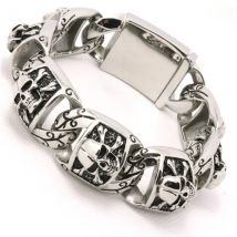 146g hochwertiges Skelett armband im gotischen Stil 316l heißes Biker-Punk-Armband aus Edelstahl