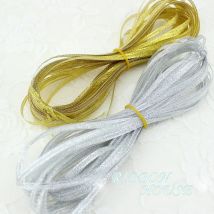 (40 Meter/Rolle) 1/8'' (3 mm) Polyester-Organza-Bänder, Weihnachtsverpackungsband, hochwertige quadratische Bänder