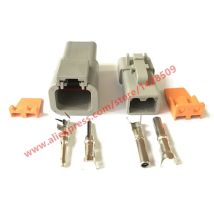 1 Set Deutsch DTP Grau 2 Pin Männlich Weiblich Wasserdichte Elektrische Auto Stecker DTP06-2S DTP04-2P