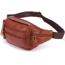 Mode Männer Echte Leder Fanny Tasche für Telefon Beutel Männlichen Leder Messenger Taschen Marke Fanny Pack Männlichen Reise Taille Tasche männer