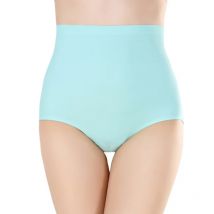 4XL Plus Größe Ice Seide Höschen für Plump Frauen Hohe Taille Nahtlose Feste Unterwäsche Große Weiche Shapewear Bauch Hüften Breifs