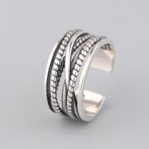 XIYANIKE Silber Farbe Zeigefinger Persönlichkeit Einstellbare Ring Vintage Multilayer Wicklung Partei Schmuck Für Mädchen VRS2339