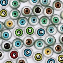 Onebeading 6 8 10 12 14 16 18 20 25 30mm Zufällig Gemischt Spielzeug Puppen Augen Runde Glas Cabochon flatback Foto Dome Cameo K02885