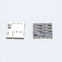2 Stück selbstfedernde Nano-SIM 7P Mini-Micro-Kartenhalter mit vergoldeten Pins für Nano-SIM