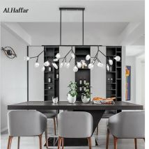 Moderne LED neue kreative Lichter Firfly Schwarz/Gold Rechteck Pendelleuchte für Esszimmer Küche