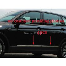 Autotür Karosserie Seitenschutz Dekoration Anti-Reiben Tirm für 2017-2023 VW Tiguan MK2 Zubehör Silber Farbe