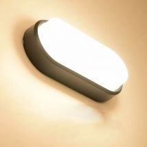 16W 20W Moderna LED Lampada da parete a prova d'umidità Bagno Portico Soffitto Sconce Corridoio Interno Esterno Montaggio superficiale Illuminazione da parete ovale