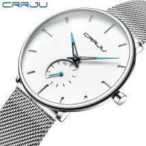 CRRJU Sport Herren schlanke Uhren Top-marke Luxus Wasserdichte Sport Uhr Männer Ultra Dünne Zifferblatt Quarzuhr Casual Relogio Masculino