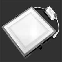 6W 9W 12W 18W Dimmbares LED-Panel-Downlight, quadratische Glasabdeckung, hohe helle Deckeneinbauleuchten, AC85-265 + Treiber