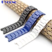18*10mm 16*8mm 16*9 mm16 * 10mm 20*11mm Kerbe glattes Keramik armband blau weiß schwarz Farbe Damen armband Uhren zubehör