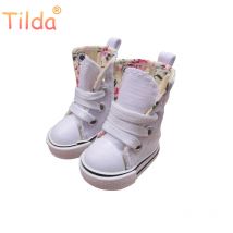 Tilda 3,6 cm Puppenstiefel für Blythe-Spielzeug, 1/8 süßer Canvas-Gelenkkörper, süße Puppenschuhe, lässige Puppe, klassische Turnschuhe, Zubehör