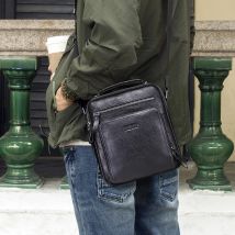 CONTACT'S 100% borsa a tracolla da uomo in vera pelle borse a tracolla per uomo borsa a tracolla moda Bolsas di alta qualità per iPad da 9.7"