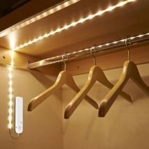 Lampada a LED sotto l'armadio Lampada a LED a striscia LED con sensore di movimento PIR wireless Porta USB luce cucina Scale Guardaroba Luce laterale del letto
