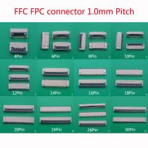 5 Stück FFC FPC-Stecker 1,0 mm 4/6/8/10/12/14/16/18/20/24/26/30 Pin Flip Type Ribbon Flat Connector Bottom Contact