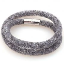 Miasol Mesh Kette Charme Volle Harz Kristall Doppel Wrap Magnetische Gewickelt Armband Für Frauen Party Hochzeit Geschenk