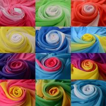 100D 2-tonowy materiał szyfonowy z rampą, stopniowany gradient szyfonu, przezroczysta tkanina w cieniowanym kolorze