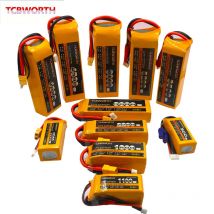 TCBWORTH RC Lipo batteria 2S 3S 4S 6S 11.1V 14.8V 22.2V 1300 1500 1800 2200 3000 4200 5200 6000mah batteria XT60-T Deans Plug