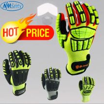 NMSafety 1 Packung ANSI A5 Anti-Schnitt-Arbeitshandschuh mit Cut Level 5 Liner Mechanic Anti-Impact Stoßdämpfende Handschuhe.