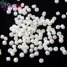 2/3/4MM 45g/Lot Glas Rocailles Weiß Glanz Runde Spacer DIY Armband Halsband Halskette schmuck Machen