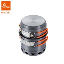 Feuer Maple Camping Kochgeschirr Set Outdoor Compact Faltbare Wärme Exchang Topf FMC-217 268g Licht Gewicht Solo Reise Kochen Töpfe