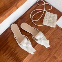 Flache bogen hausschuhe frauen sommer tragen Baotou hälfte hausschuhe 2019 neue mode faul sandalen frauen schuhe