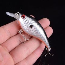Neue Ankunft 1 stücke 7,5 cm 10,2g Fest Crank Wobbler Langsam Schwimmenden Kunststoff Köder 3D Augen Höhen Haken Angeln locken Bass Pesca