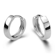 XIYANIKE Silber Farbe Glatte Männer Und Frauen Modelle Silber Ohrring Für Frauen Ohrring Sterling-silver-jewelry Brinco VES6390