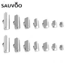 10-20pcs Stainless Steel Ribbon Crimp Beads End Caps Tip Necklace Bracelet DIY Jewelry Connector Finding 6 8 10 13 15 20 25mm