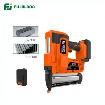 Pistola sparachiodi ricaricabile a batteria al litio senza fili elettrica fujifara 15-50mm chiodo dritto 10-40mm strumento per la lavorazione del legno del chiodo a forma di U