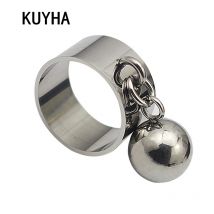 Edelstahlring, gravierbarer Laser-Silberfarben-Schmuck mit rundem, leerem Anhänger, kann mit Laser-Namens-Logo-Ring sein