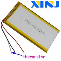 3,7 V 8000mAh 29,6 Wh Li-Polymer Li Lipo Batterie 3 Draht Thermistor 7565121 Für GPS PSP PAD tragbare DVD Power Bank Tablet PC IPTV
