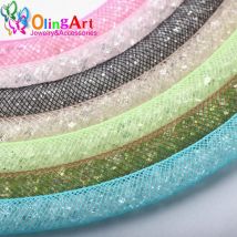 OlingArt 8mm 5 Mt/los Großhandel Bunte Mesh Armband Schmuck DIY Passend Mit Kristall Steinen Gefüllt Halskette Halsband Verkauf neue