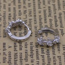 Xiyannike Silber Farbe Mode Kamelie Silber Ohrringe für Frauen Mädchen Ohrringe Sterling silber-Schmuck Brincos Ves6337