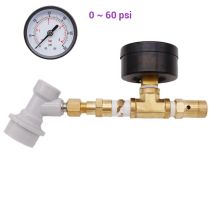 Spunding-Ventil mit Kugelverschluss und Manometer, einstellbare Überdruckventil-Baugruppe mit Manometer, Bierbrauausrüstung