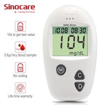 Sinocare Safe-Accu Blutzuckermessgerät, Glucometer oder nur Teststreifen für Diabetes-Tester