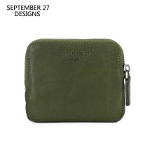 Mini-Geldbörsen Frauen Echt leder Luxus Männer kleine ID Kreditkarte Brieftaschen Rindsleder lässig Reiß verschluss Geld Tasche